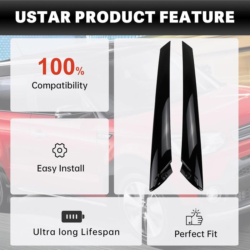 USTAR 86180-B2000 Windshield A Pillar Trim Molding Panel Cover Compatible with Kia Soul 2014-2019 Fit Front Right Side - Image 4